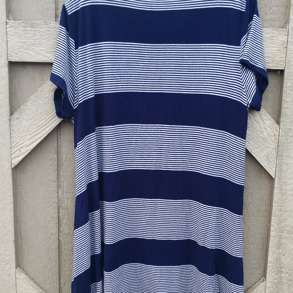 Cable & Gauge short sleeve blue/white stripe shirt - Picture 5 of 5